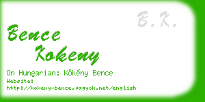 bence kokeny business card