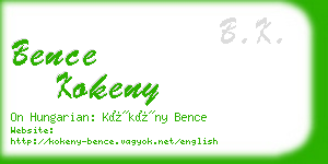 bence kokeny business card